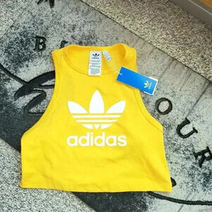 adidas Yellow Tank Top with White Logo
